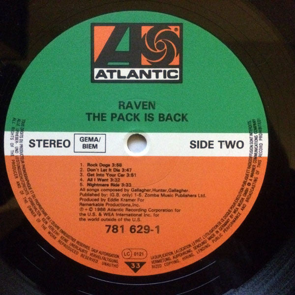 Raven (6) : The Pack Is Back (LP, Album)