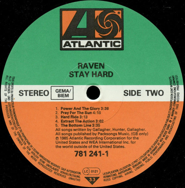 Raven (6) : Stay Hard (LP, Album)