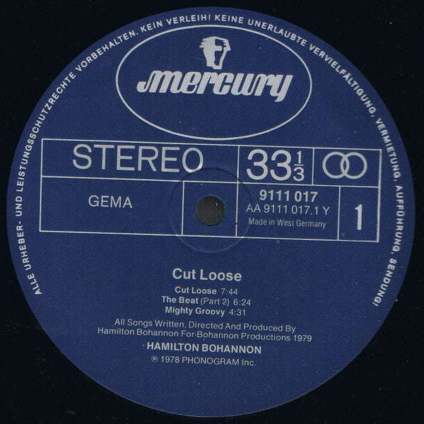 Bohannon* : Cut Loose (LP, Album)