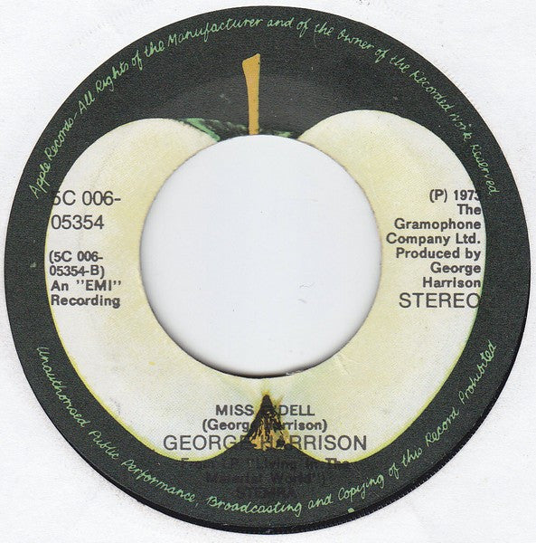 George Harrison : Give Me Love (Give Me Peace On Earth) (7", Single)