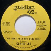 Curtis Lee : Pretty Little Angel Eyes / Gee How I Wish You Were Here (7", Single, RE)
