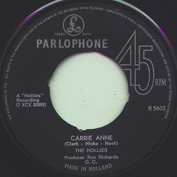 The Hollies : Carrie Anne (7", Single)