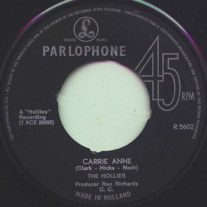 The Hollies : Carrie Anne (7", Single)