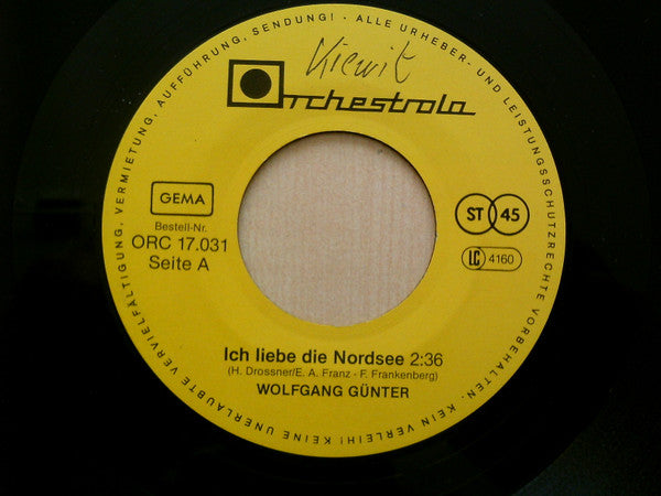 Wolfgang Günter : Ich Liebe Die Nordsee / Dort Am Columbus Kai (7")