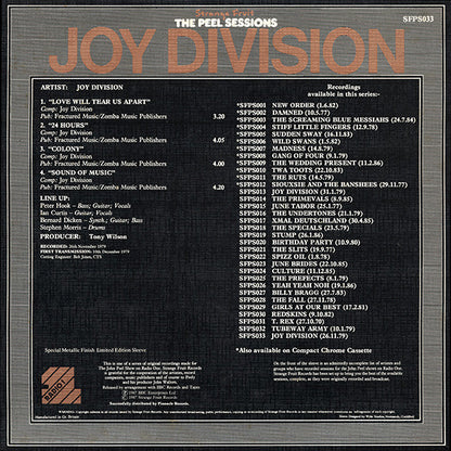 Joy Division : The Peel Sessions (12", EP, Ltd, Tex)