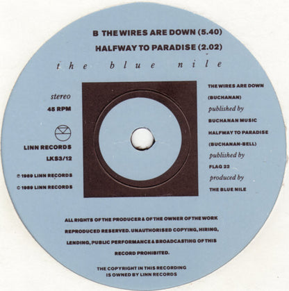 The Blue Nile : The Downtown Lights (12", Single, Ltd)