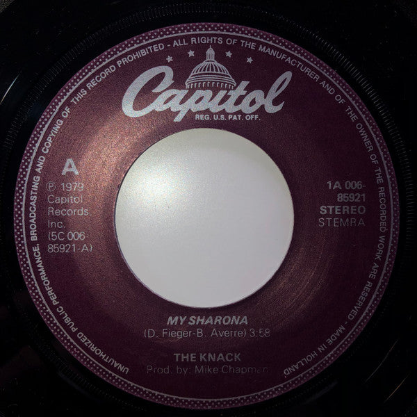 The Knack (3) : My Sharona (7", Single)