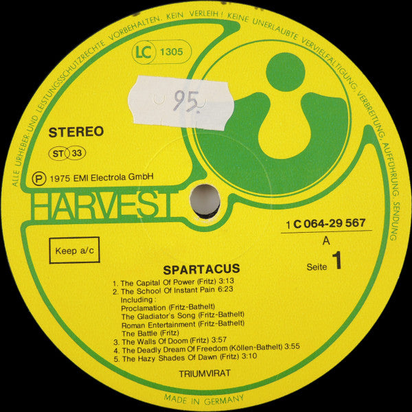 Triumvirat : Spartacus (LP, Album, RP)