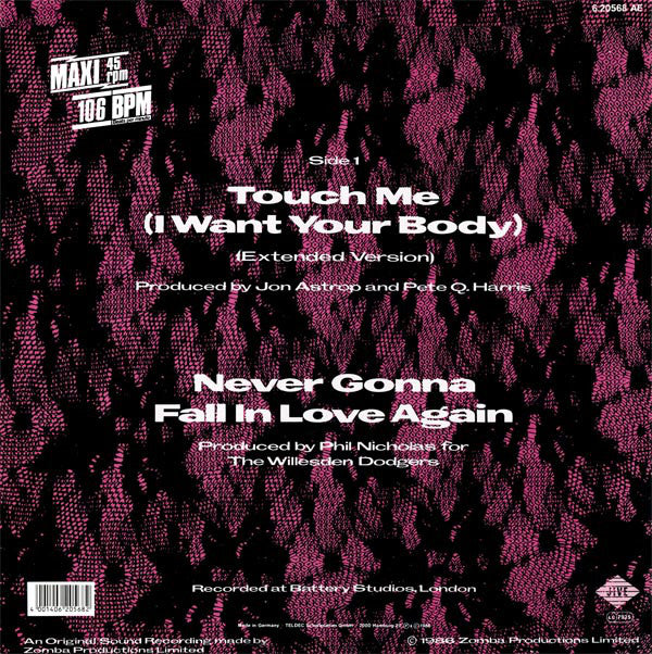 Samantha Fox : Touch Me (I Want Your Body) (12", Maxi)