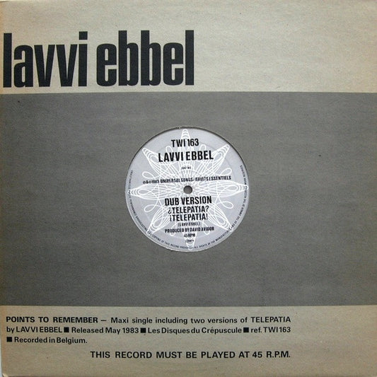 Lavvi Ebbel : ¿Telepatia? ¡Telepatia! (12", Maxi)