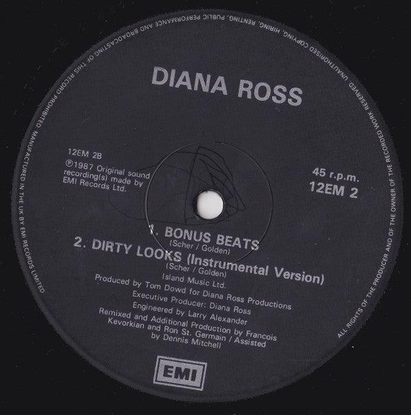 Diana Ross : Dirty Looks (12", Single)