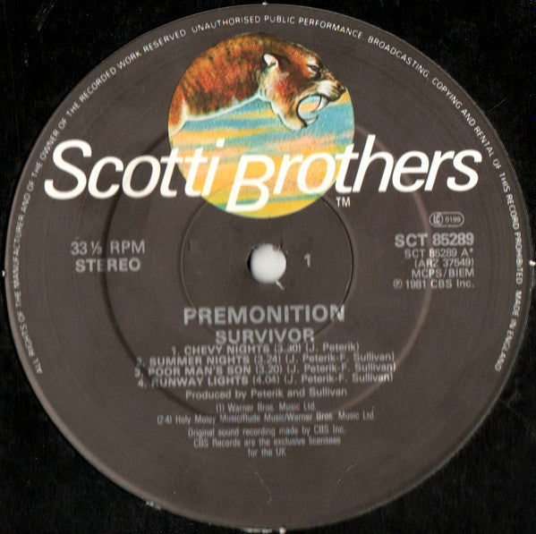 Survivor : Premonition (LP, Album)