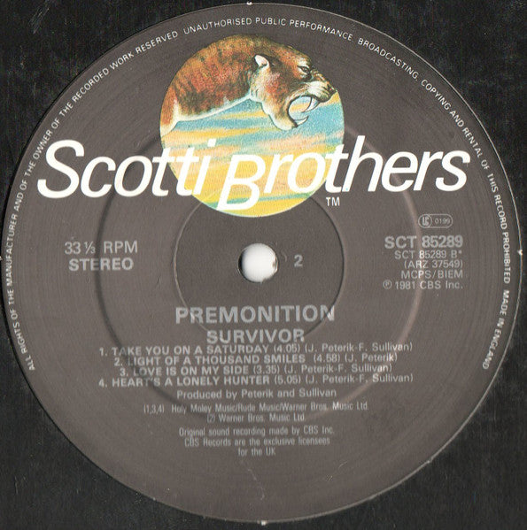 Survivor : Premonition (LP, Album)