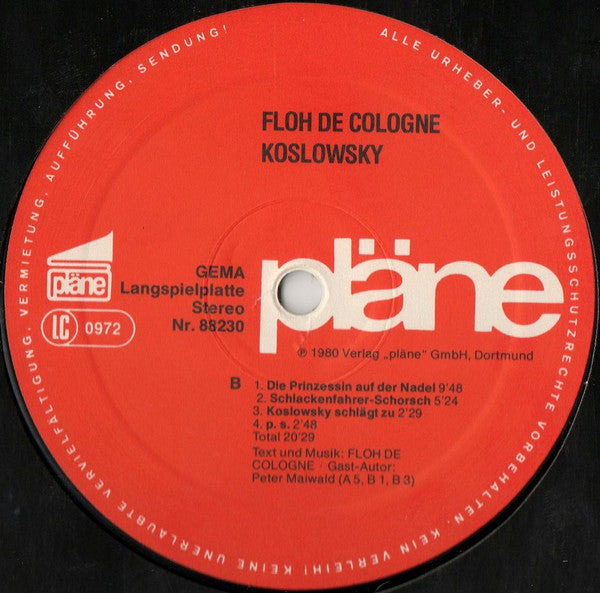 Floh De Cologne : Lieder Aus Der Rock-Oper Koslowsky (LP, Album)