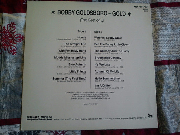 Bobby Goldsboro : Goldsboro Gold - The Best Of Bobby Goldsboro (LP, Comp)