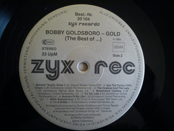Bobby Goldsboro : Goldsboro Gold - The Best Of Bobby Goldsboro (LP, Comp)
