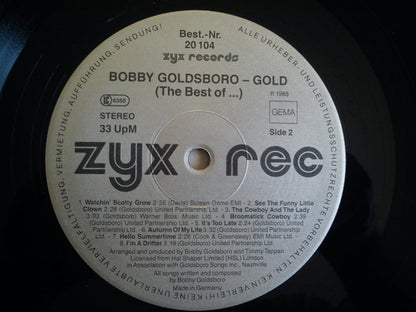 Bobby Goldsboro : Goldsboro Gold - The Best Of Bobby Goldsboro (LP, Comp)