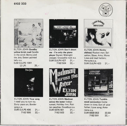Elton John : The Bitch Is Back (7", Single)