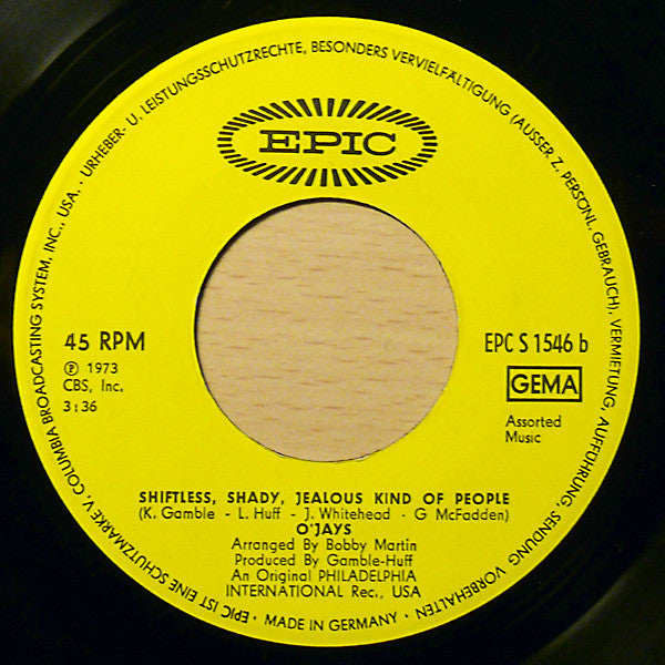 O'Jays* : Time To Get Down (7", Single)
