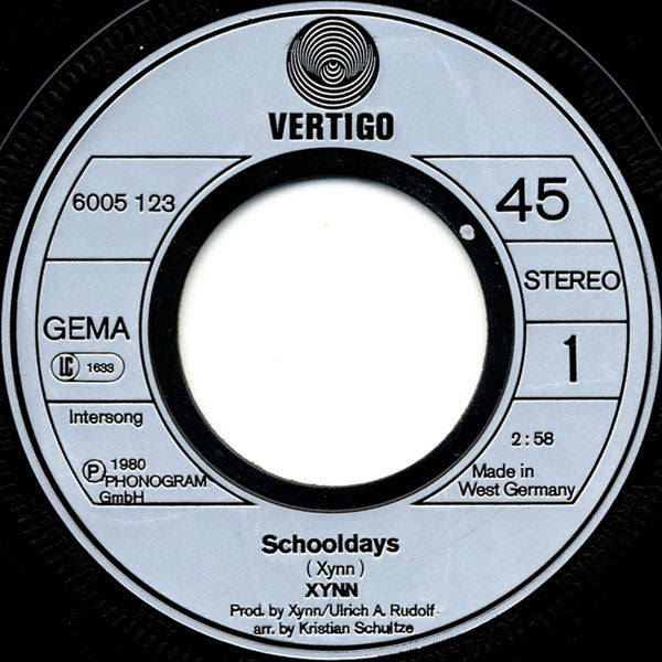 Xynn : Schooldays (7", Single)