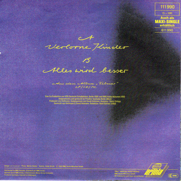 Silly : Verlorne Kinder (7", Single, Promo)
