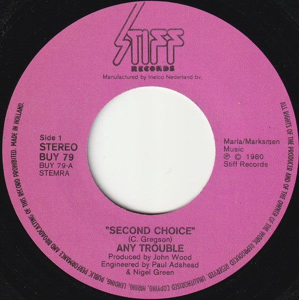 Any Trouble : 2nd Choice (7")