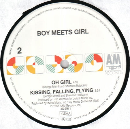 Boy Meets Girl : Oh Girl (Specially Remixed Version) (12", Maxi)