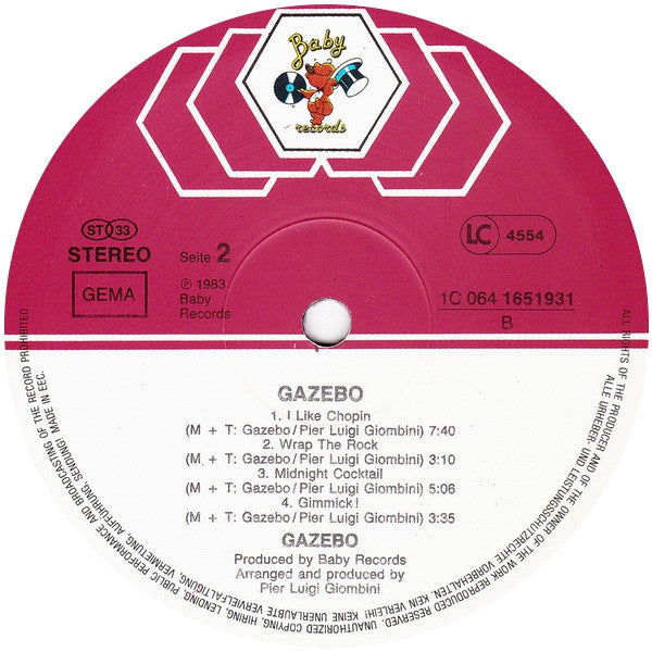 Gazebo : Gazebo (LP, Album)