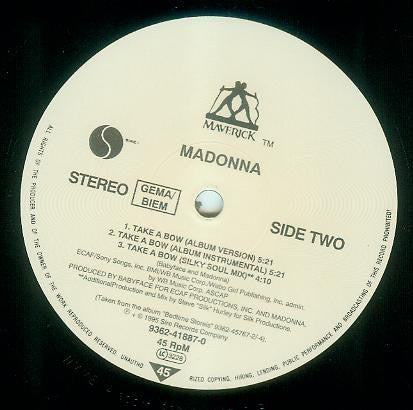 Madonna : Take A Bow (12")