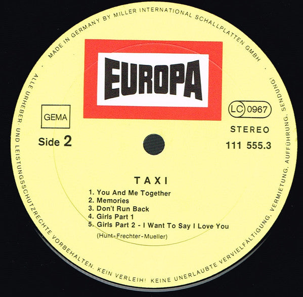 Taxi (17) : Taxi (LP, Album)