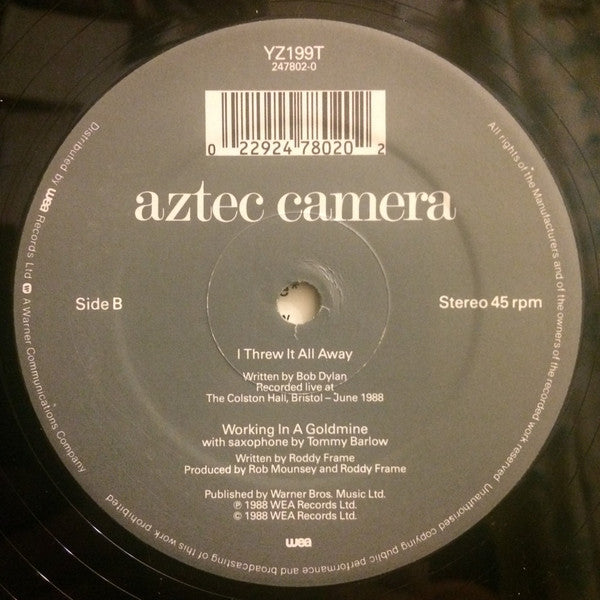 Aztec Camera : Working In A Goldmine (12")