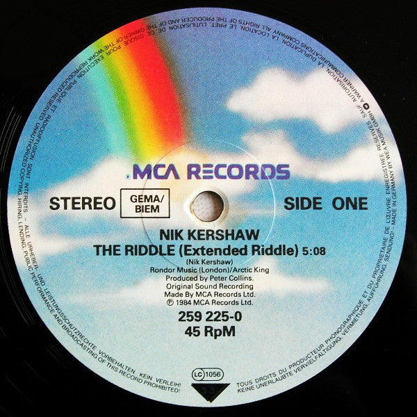 Nik Kershaw : The Riddle (12", Maxi)