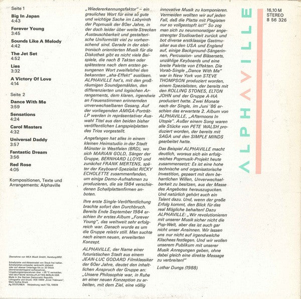 Alphaville : Alphaville (LP, Comp)