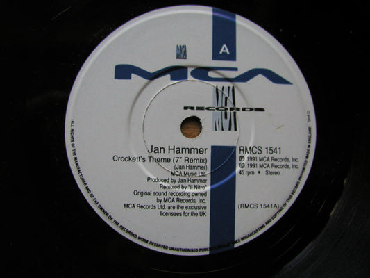 Jan Hammer : Crockett's Theme (7")