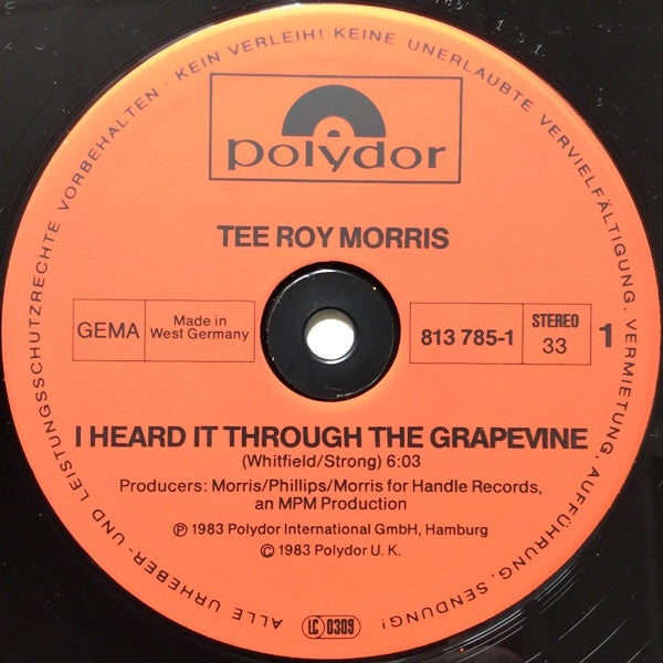 TeeRoy Morris* : I Heard It Through The Grapevine (12", Maxi)