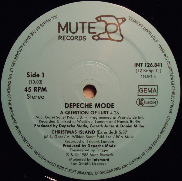 Depeche Mode : A Question Of Lust (12", Maxi)