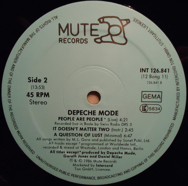 Depeche Mode : A Question Of Lust (12", Maxi)