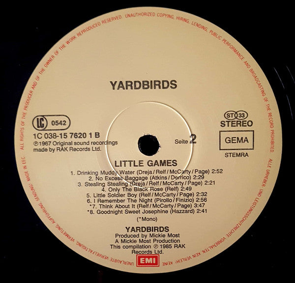 The Yardbirds : Little Games (LP, Album, Comp, RE)