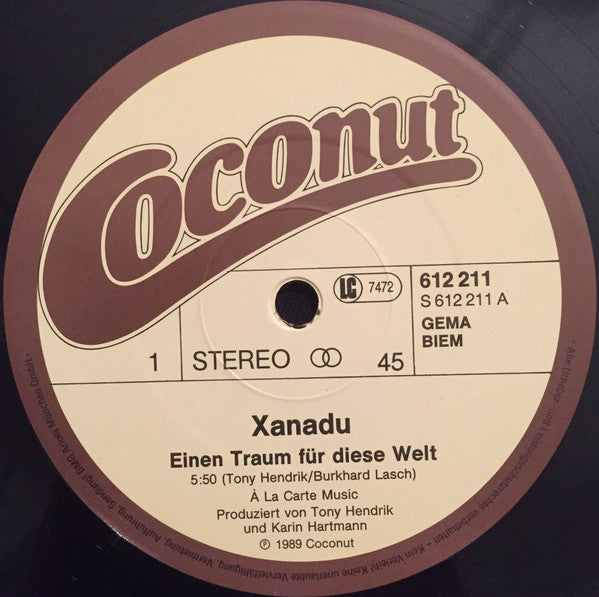 Xanadu (4) : Einen Traum Für Diese Welt (12", Maxi)