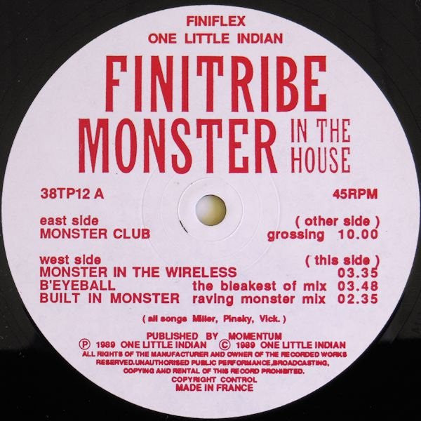 Finitribe : Monster In The House (12")