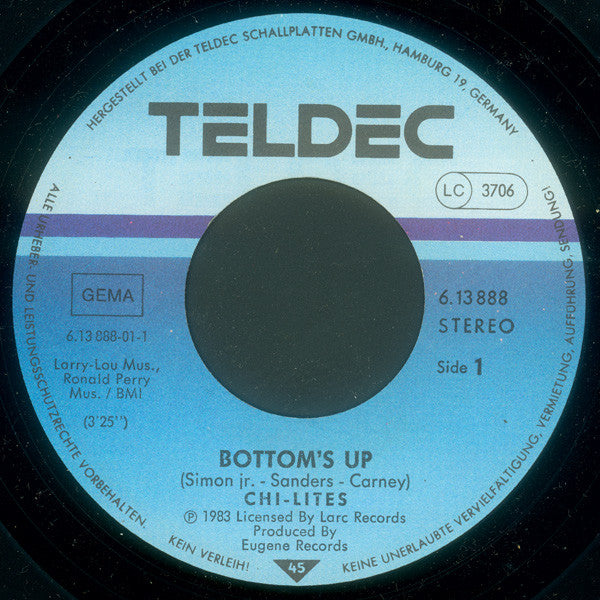 The Chi-Lites : Bottom's Up (7")
