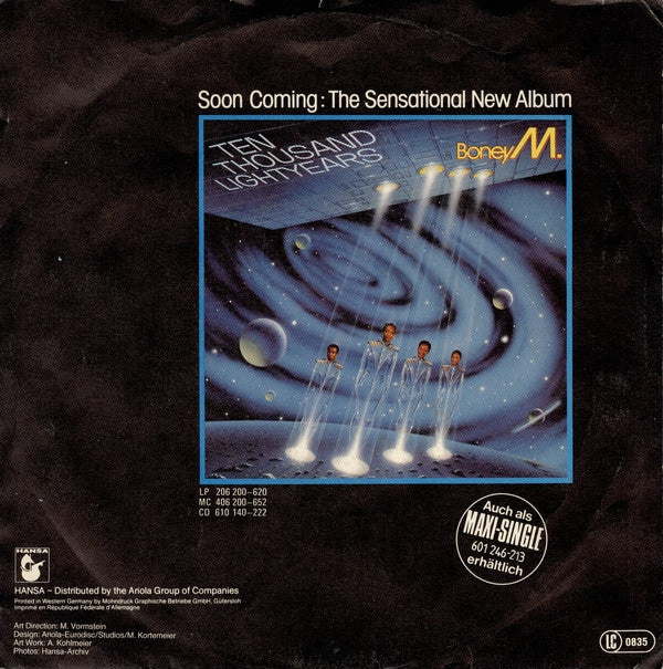Boney M. : Somewhere In The World / Exodus (Noah's Ark 2001) (7", Single, RP)