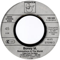 Boney M. : Somewhere In The World / Exodus (Noah's Ark 2001) (7", Single, RP)