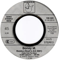 Boney M. : Somewhere In The World / Exodus (Noah's Ark 2001) (7", Single, RP)