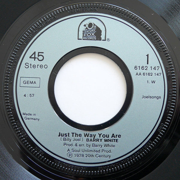 Barry White : Just The Way You Are (7")