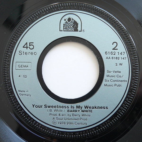Barry White : Just The Way You Are (7")