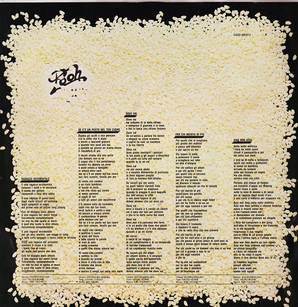 Pooh : Asia Non Asia (LP, Album, Gat)