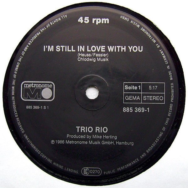 Trio Rio : I'm Still In Love With You (12")
