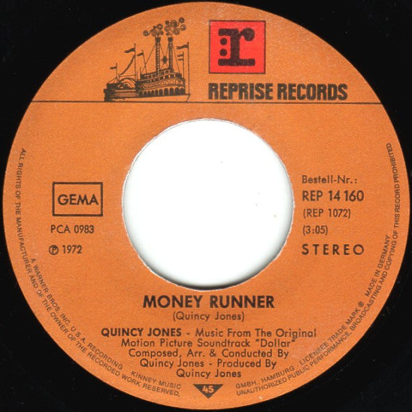 Quincy Jones : Money Runner (7", Single)