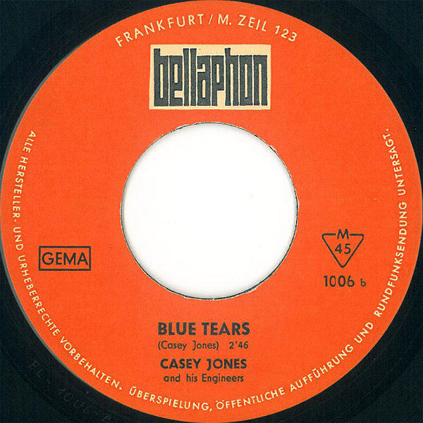 Casey Jones And His Engineers : Tall Girl / Blue Tears (7", Mono)